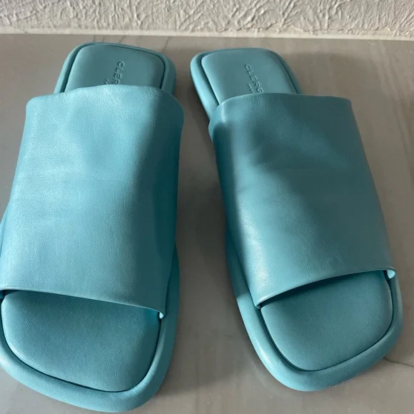 Women's ROBERT CLERGERIE NWB Slip On EZY Sandals Shoes-Blue-US 8.5
